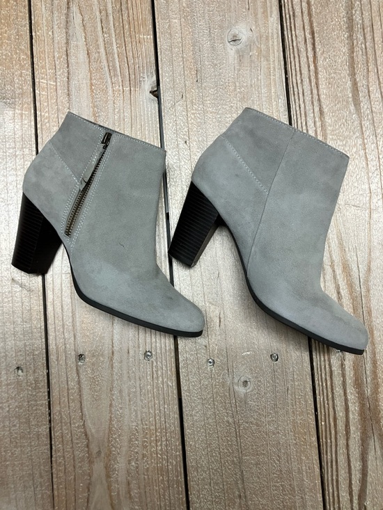 Cole Haan Shoes - Cole Haan Gray Suede Ankle Booties with Block Heel